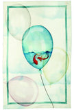 Tessitura Toscana Telerie, “Balloons - Water”, Pure linen printed tea towel