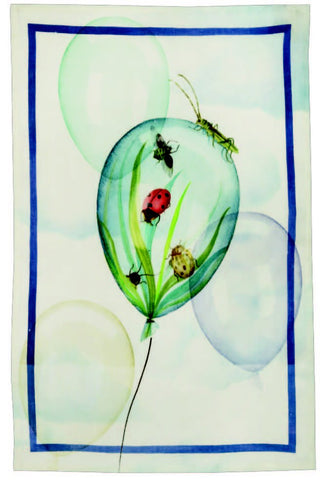 Tessitura Toscana Telerie, “Balloons - Air”, Pure linen printed tea towel