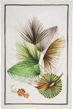 Tessitura Toscana Telerie, “Oasi - Marron”, Pure hemp printed tea towel.