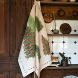 Tessitura Toscana Telerie, “Fairy Trees - Four”, Pure linen printed tea towel.