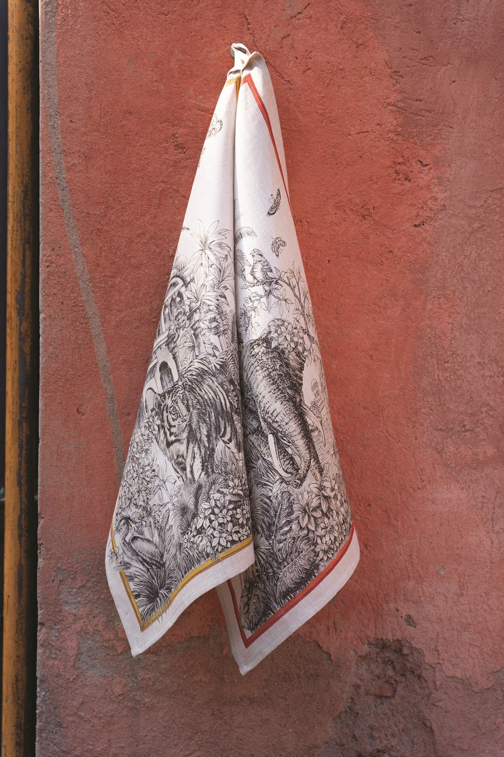 Tessitura Toscana Telerie, “Tantra - Tigre”, Pure linen printed tea towel.