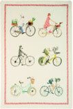 Tessitura Toscana Telerie, “Bikers - Bici”, Pure linen printed tea towel.