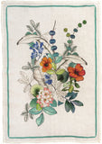 Tessitura Toscana Telerie, “Maui - Turchese”, Pure hemp printed tea towel.