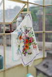Tessitura Toscana Telerie, “Maui - Turchese”, Pure hemp printed tea towel.