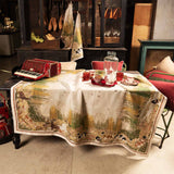 Tessitura Toscana Telerie, “Walser”, Pure linen printed tablecloth.