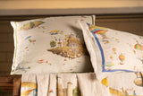 Tessitura Toscana Telerie, “Flyby”, Printed square linen cushion cover.
