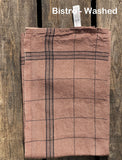 Charvet Éditions "Bistro" (Noisette), Natural woven linen tea towel. Made in France.