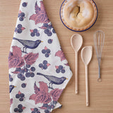 Thornback & Peel "Blackbird & Bramble", Pure cotton tea towel. Hand printed in the UK. - Home Landing
