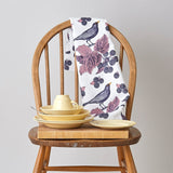 Thornback & Peel "Blackbird & Bramble", Pure cotton tea towel. Hand printed in the UK. - Home Landing