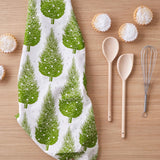 Thornback & Peel "Christmas Tree", Pure cotton tea towel. Hand printed in the UK.