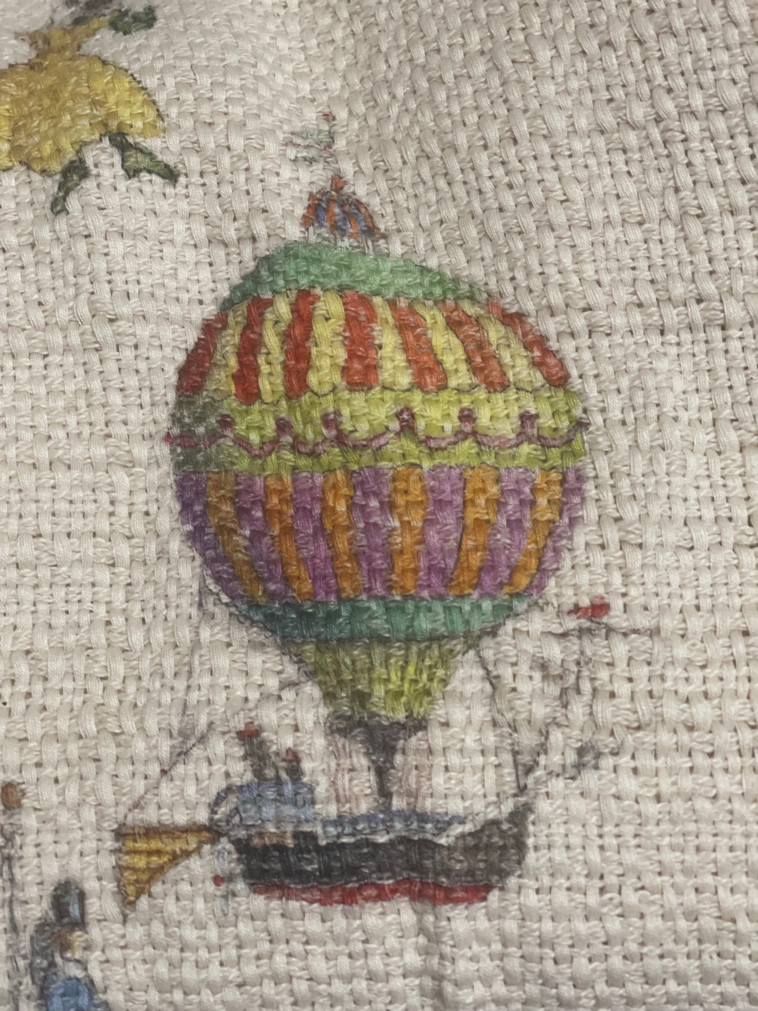Tessitura Toscana Telerie, “Flyby”, Woven cotton printed throw.