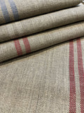 Charvet Éditions "Country" (Red), Natural woven linen tea towel. Made in France. - Home Landing
