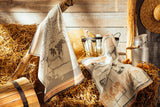 Coucke "Vaches Bovines", Woven cotton tea towel. Designed in France.