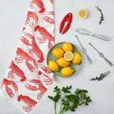 Thornback & Peel "Lobster", Pure cotton tea towel. Hand printed in the UK. - Home Landing