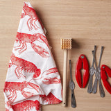 Thornback & Peel "Lobster", Pure cotton tea towel. Hand printed in the UK. - Home Landing
