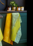 Jacquard Français "Miel en Pot" (Orange), Woven cotton tea towel. Made in France.