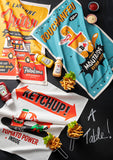 Coucke "Misteratomic-Tomato Power", Printed cotton tea towel. Designed in France.