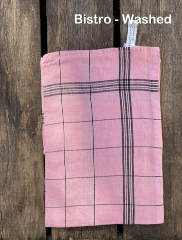 Charvet Éditions "Bistro" (Buvard), Natural woven linen tea towel. Made in France. - Home Landing