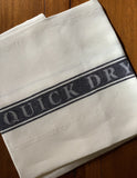 Thomas Ferguson Woven Irish Linen, Glass Cloth, “Quick Dryer”. Black Stripe, Ireland.