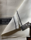 Thomas Ferguson Woven Irish Linen, Glass Cloth, “Quick Dryer”. Black Stripe, Ireland.