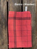 Charvet Éditions "Bistro" (Tango), Natural woven linen tea towel. Made in France. - Home Landing