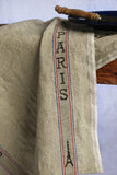 Charvet Éditions "Paris", Natural woven linen and cotton tea towel. Made in France. - Home Landing