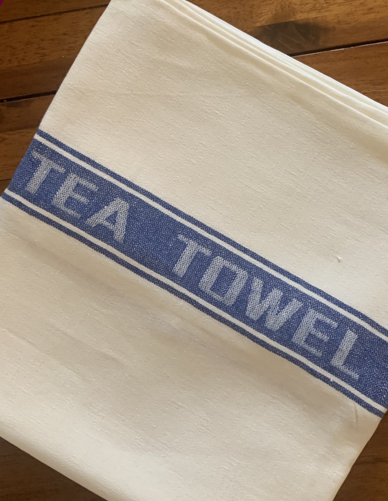 Thomas Ferguson Pure Fine Woven Irish Linen Tea Towel - Blue Stripe, Ireland. - Home Landing