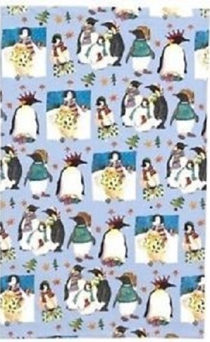 Emma Ball "Christmas Penguins", Pure cotton tea towel. Printed in the UK. - Home Landing